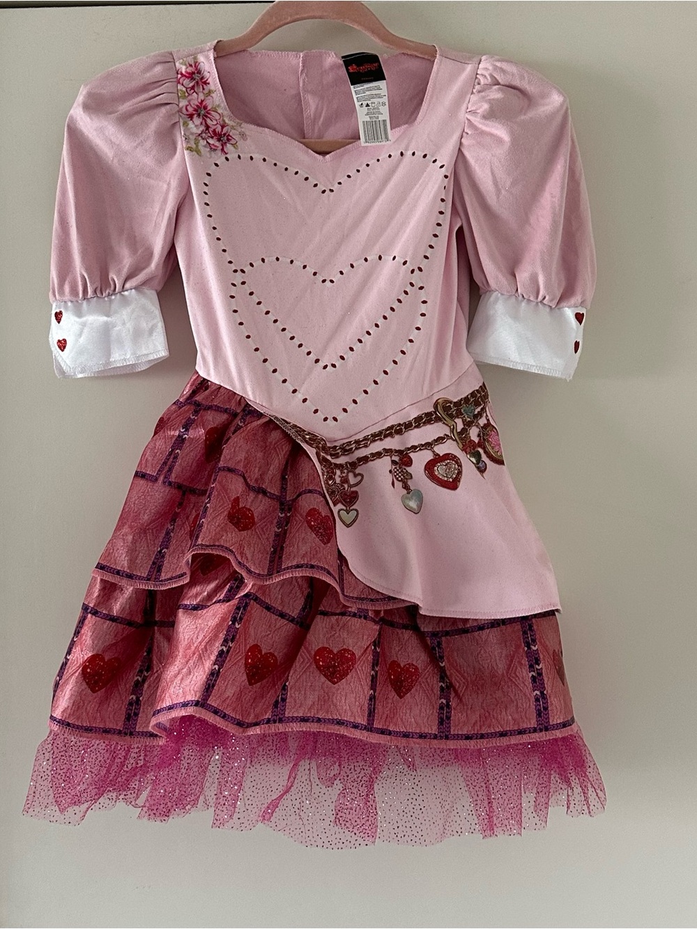 Disney Descendants: The Rise of Red Bridget Pink Heart Girls Costume    SZ 4-6X - Picture 2 of 5